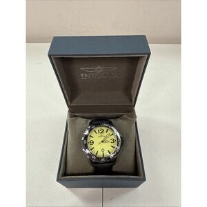Invicta Specialty Black 38439 Quartz 45Mm Green Dial w/Date‎ Men's Watch